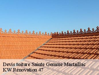 Devis toiture  sainte-gemme-martaillac-47250 KW Rénovation 47