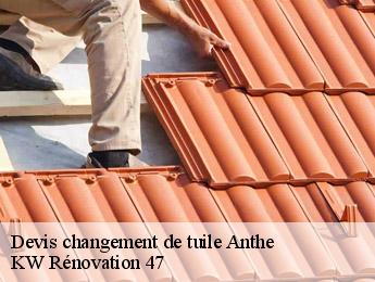 Devis changement de tuile  anthe-47370 KW Rénovation 47