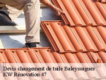 Devis changement de tuile  baleyssagues-47120 KW Rénovation 47