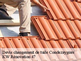 Devis changement de tuile condezaygues-47500 KW Rénovation 47