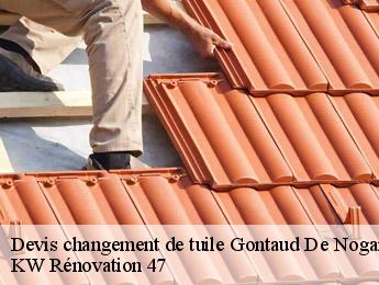 Devis changement de tuile gontaud-de-nogaret-47400 KW Rénovation 47