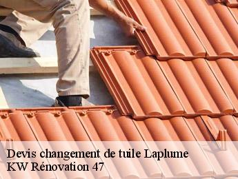 Devis changement de tuile  laplume-47310 KW Rénovation 47