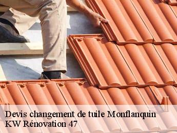 Devis changement de tuile monflanquin-47150 KW Rénovation 47