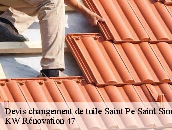 Devis changement de tuile  saint-pe-saint-simon-47170 KW Rénovation 47
