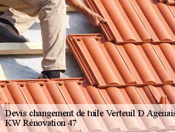 Devis changement de tuile verteuil-d-agenais-47260 KW Rénovation 47
