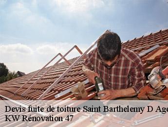 Devis fuite de toiture  saint-barthelemy-d-agenais-47350 KW Rénovation 47