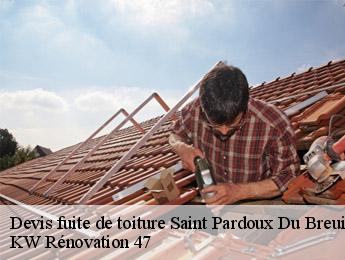 Devis fuite de toiture  saint-pardoux-du-breuil-47200 KW Rénovation 47
